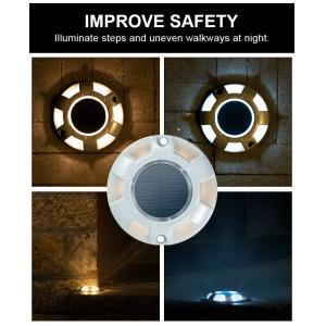 Constantly Bright Solar Deck Lights Silicon 600MAH Outdoor For Highway