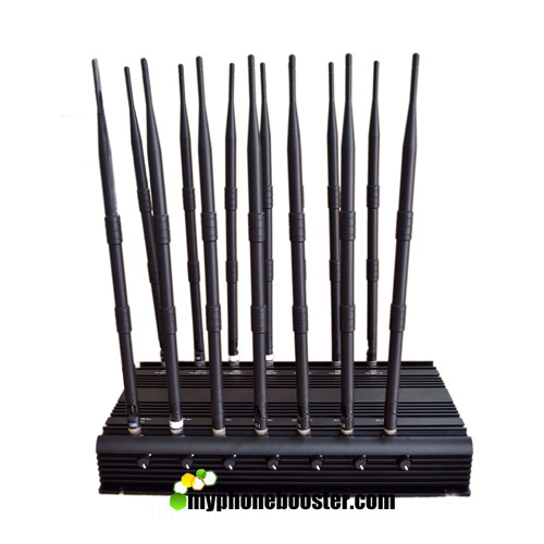 China 14 Antennas 35W High Power Adjustable Cell Phone Signal Jammer Blocker Jam GSM DCS 3G 4G Wimax Wifi GPS Camera UHF VHF on sale China 14 Antennas 35W High Power Adjustable Cell Phone Signal Jammer Blocker Jam GSM DCS 3G 4G Wimax Wifi GPS Camera UHF VHF on sale
