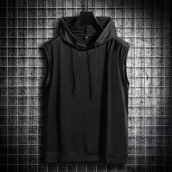 Men'S Casual Sleeveless 4 Way Spandex Hoody Vest