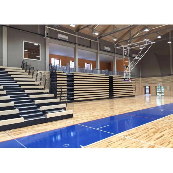 Buy Basketball Court Retractable Grandstands , Row Letter Retractable Platform System at wholesale prices