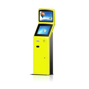Dual Screens Self Payment Machine With 19 Inch Advertising Display