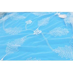 Mesh Allover Leaf Lace Fabric With Polyester Water Soluble Embroidered