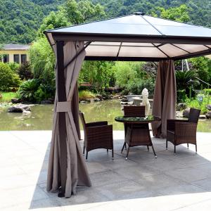 China Solid 3*4 Aluminium Garden Polycarbonate Roof Gazebo on sale