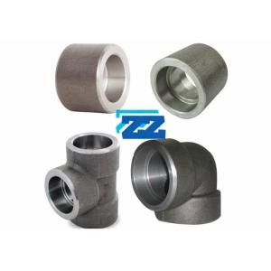 Carbon Steel Socket Weld Pipe Fittings 1 / 8 - 4 " Inch Size Round Shape
