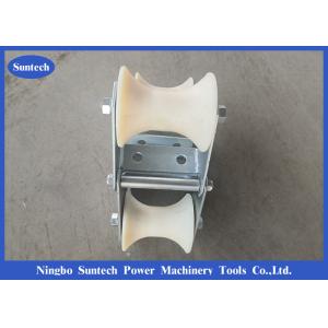 Galvanized Frame Cable Pulling Roller With Three Aluminum Wheel