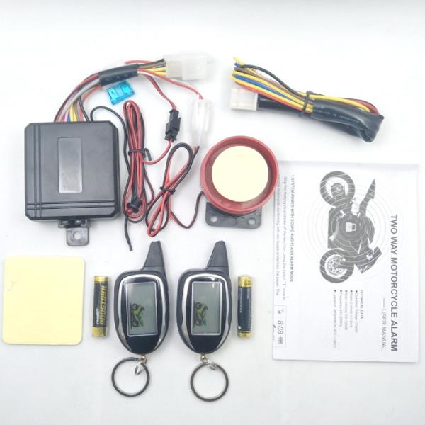 Two Way Remote Engine Start Motorcycle Security Alarm System W/ 2 LCD Remote Anti-theft