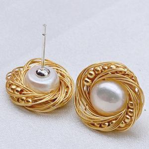 Natural Baroque Pearl Erarring Pearl Drop Earrings For Women Vintage Sweet