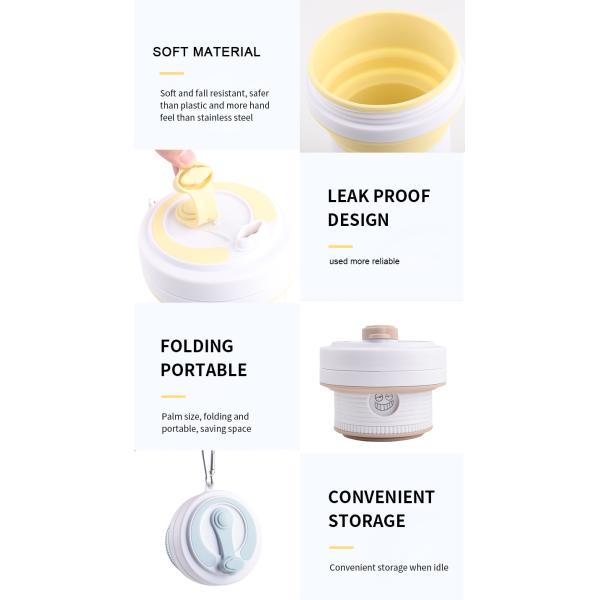 18oz Rubber Drinking Cups Silicone Household Products Double Wall