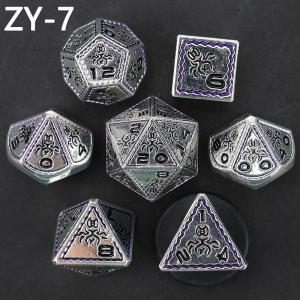 Electroplated Vintage Colored Octopus Metal Dnd Dice Set Dragon and Dragon