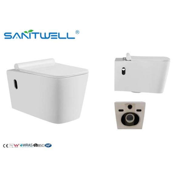 Buy Elongated wall mounted toilet washdown wc basin CE certification at wholesale prices