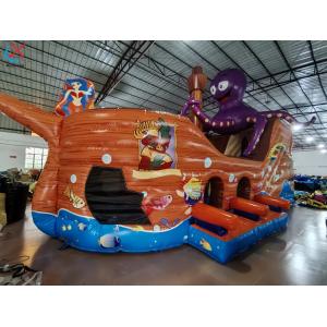Customized PVC Inflatable Octopus Pirate Ship Inflatable Obstacle Course