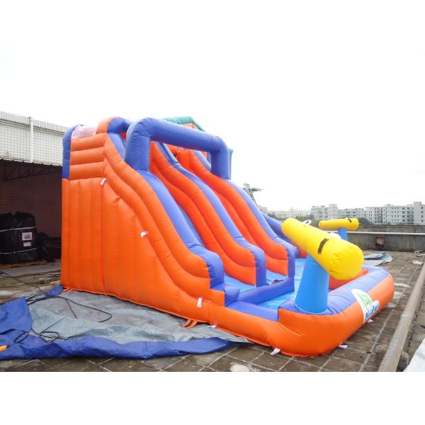 Outdoor Giant Double Track Inflatable Bouncer Water Slide Water Park