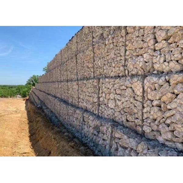 Buy 100g Zinc Coated Economic Woven Gabion Baskets River Course Protection at wholesale prices
