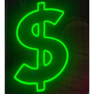 China Dollars neon sign handmade green color money  neon sign on sale