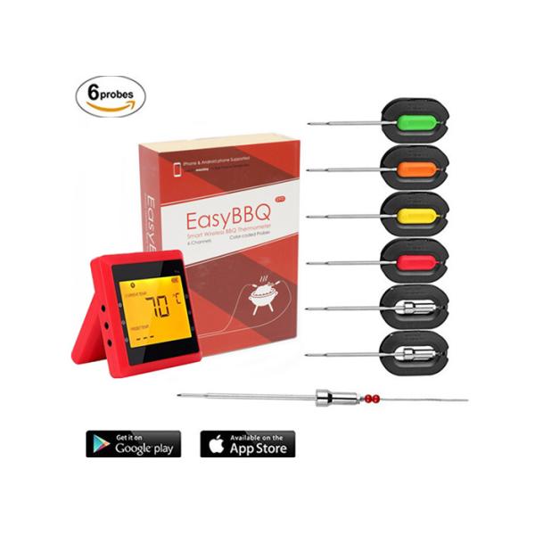 Buy Professional Wireless Digital Bbq Thermometer , Bluetooth Bbq Smoker Thermometer at wholesale prices