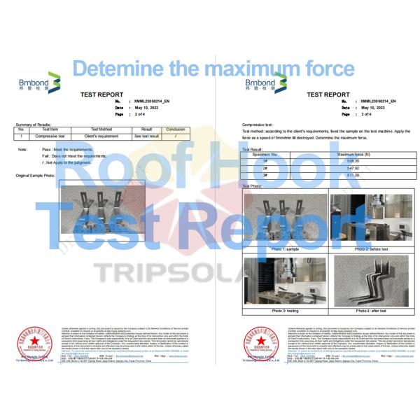 Natural Aluminum Roof Hook for Easy Installation of Metal Roof Solar Panel Mount Bracket