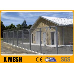 Hot Dip Galvanized Anti Climb Mesh Fence 6000mm Height For High Security Prison