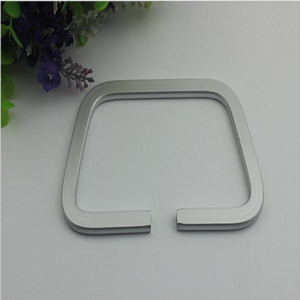 Bag accessories nickel color plated metal square ring handbag handle