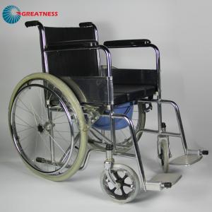 Multifunctional Customization Folding Steel Wheelchair 2 In 1 Commode Chair
