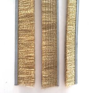 China AUTC Filament PBT Industrial Brass Wire Metal Channel Strip Brushes on sale