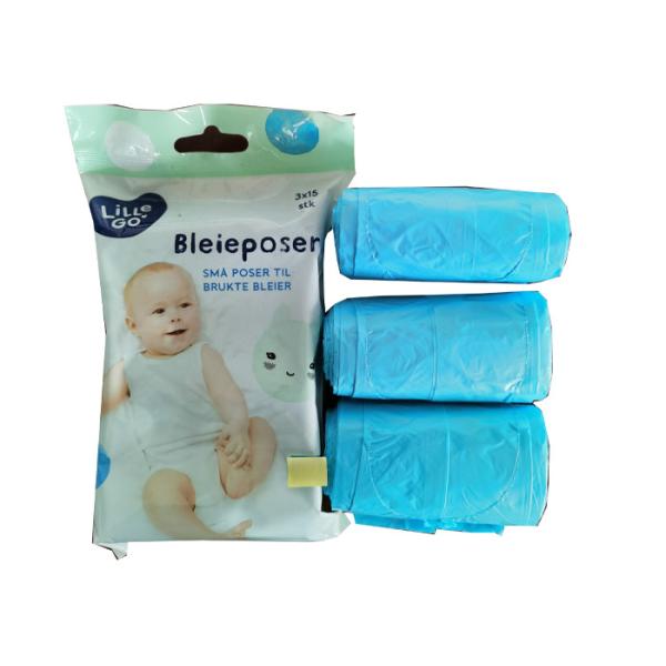 Buy Biodegradable Blue HDPE Diaper Waste Bags with light fragrance at wholesale prices