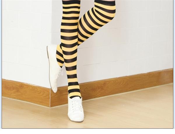 Buy 2015 Fashion stripe patterned design cozy polyester long stockings for ladies at wholesale prices