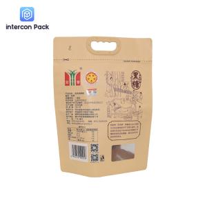 Resealable Paper Plastic Composite Bag Hot Pressing For Potato Chips Crisp