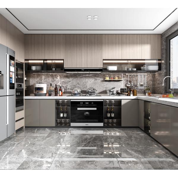 Buy Modern Kitchen Cabinet With Blum / Hettich / DTC Hardware Parts at wholesale prices