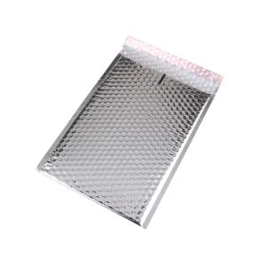 Self Seal Silver Metallic Bubble Mailers , Bubble Wrap Envelopes Recyclable