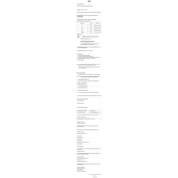 MSDS for Polyolefin Heat Shrink Tubing