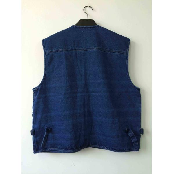 Jeans vest, denim vest, in 100% cotton, S-3XL, denim blue, navy