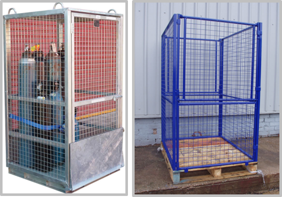 Compressed Gas Cylinder Cages Gas Canister Storage For Warehouse 800*900*430mm