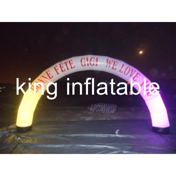 Digital printing Led light with Oxford fabric material inflatable advertising arch for promotion