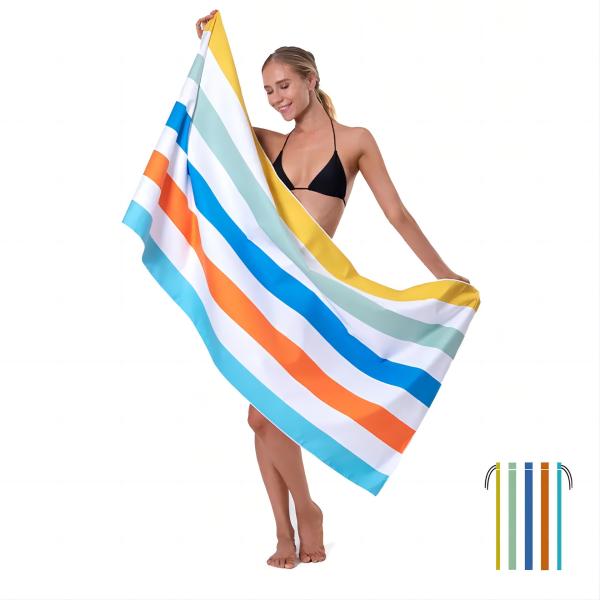 Custom Suede Microfiber Beach Towel Sand Free Quick Dry