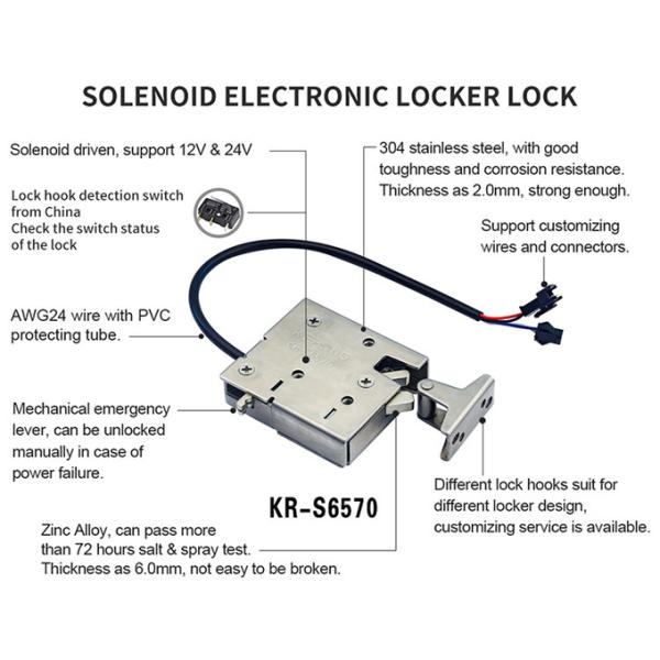 Fail Safe Magnetic Drawer Locks 12V Electric Steel Cabinet Lock Latch Keyless mailbox Lock