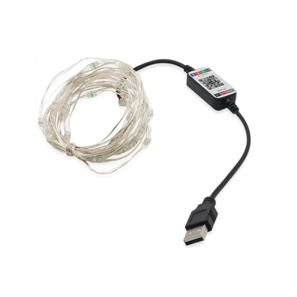 Waterproof Sync Smart Solar Decorative Lights RGB WIFI APP Control LED Copper