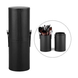 Synthetic Leather Makeup Brush Tube Large Capacity Well Stitiched