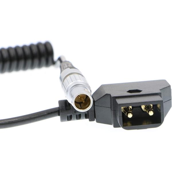 2 Pin Lemo To D-TAP Power Coiled Cable for Bartech Focus Device Receiver