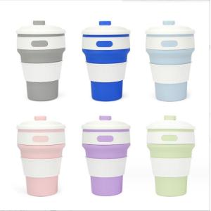 Quality Convenient 350ml Foldable Silicone Coffee Cup for Presents and Outdoor Enthusiasts for sale