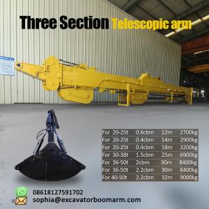 China PC360 Excavator Telescopic Arm 25 Meters With Clamshell Bucket on sale