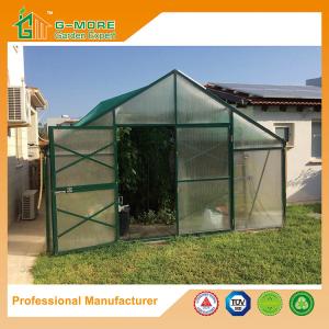 Aluminum Greenhouse-Titan series-406X406X273CM-Green/Black Color-10mm thick PC