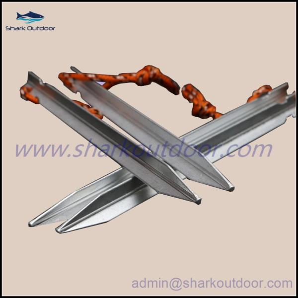 V shaped aluminum tent pegs