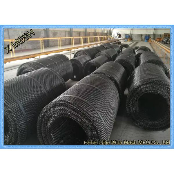 65mn Steel Mining Screen Mesh , Hooked Vibrating Rock Screen Galvanized 1.5m X 2m