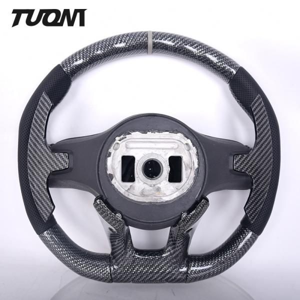 Silver Carbon Fiber Mercedes Benz Steering Wheel Perforated Leather Northern Europe