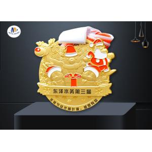3D Mold 70*3MM Santa Claus Die Casting Zinc Alloy Medal