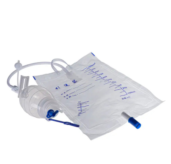 Silicone Closed Wound Drainage System reservoir with anti-reflux valve Bulb