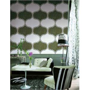 China Mosaic wall recycled glass mosaic pattern black white classic on sale