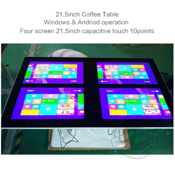 LCD Interactive Smart Touch Coffee Table Self Ordering Kiosk For Restaurants
