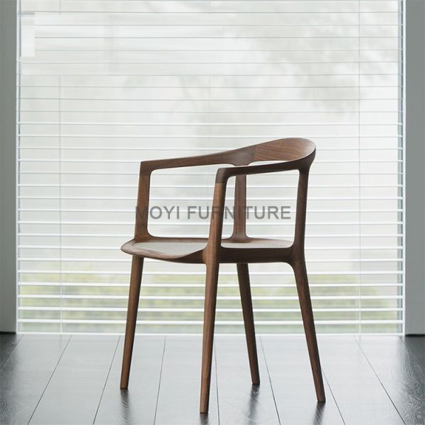 Apartment Dining Chair with Wooden Legs Solid Wood Modern Contemporary Design Dining Room Kitchen Living Room Office Bar