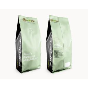 Quality Customized mint green 340g/500g/1kg gusset coffee with valve &amp; zipper for sale
